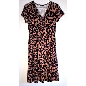 Ouges Animal Print VNeck Dress